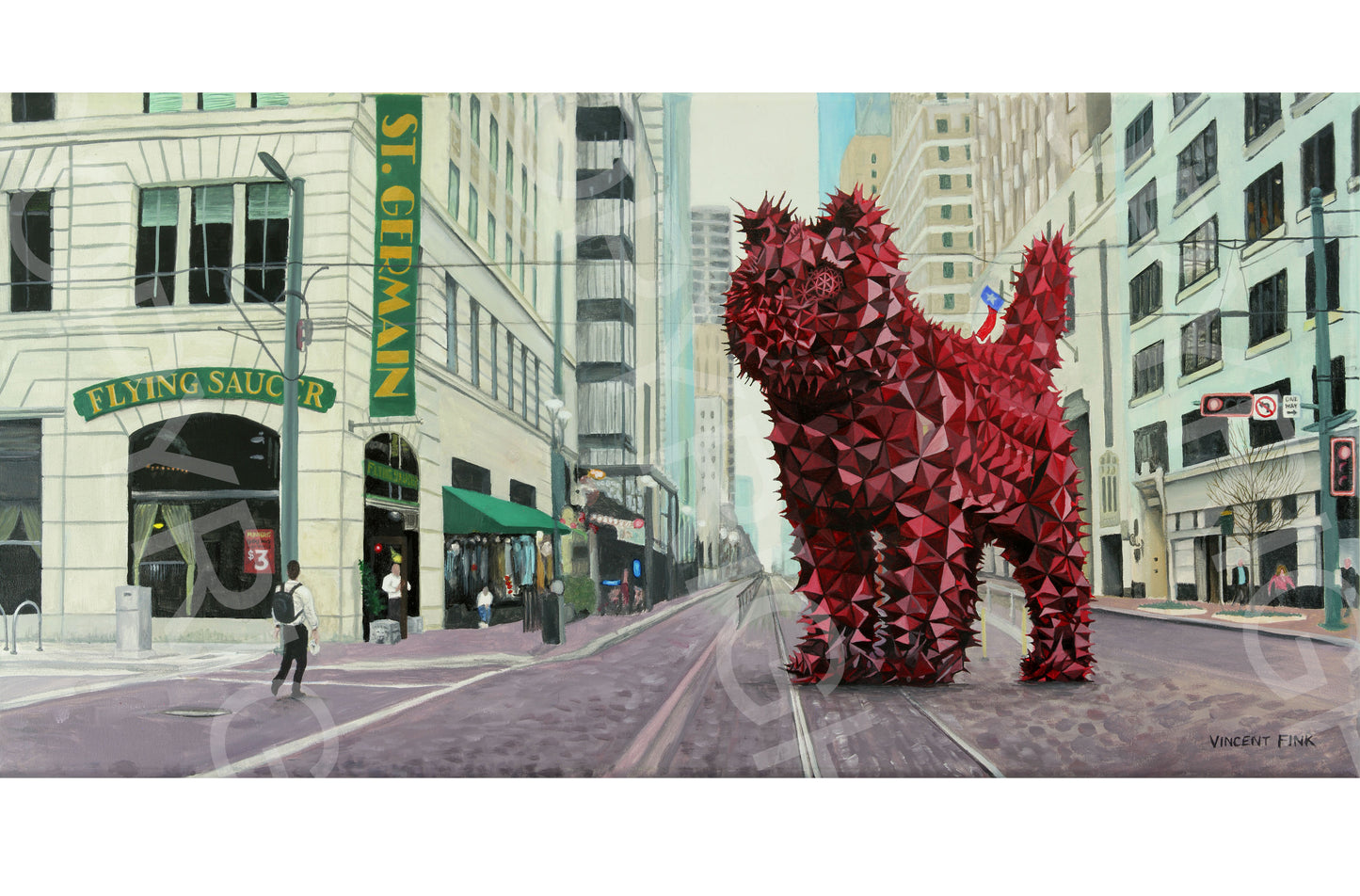 Cat Encounter Giclee