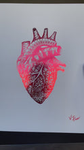 Load and play video in Gallery viewer, Tessellated Heart Foil Print