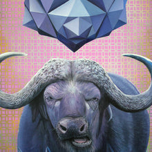 Load image into Gallery viewer, Iteration 82: Cape Buffalo in Water /Rigid Path of Wisdom