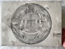 Load image into Gallery viewer, Soot stained artwork from arson fire bomb