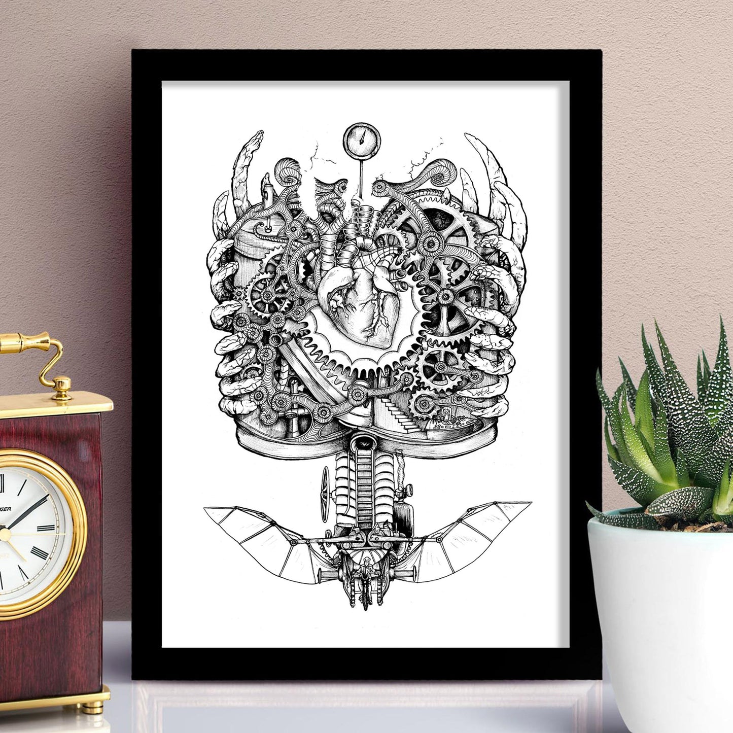 heart art, steampunk