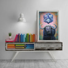 Load image into Gallery viewer, Iteration 82: Cape Buffalo in Water /Rigid Path of Wisdom