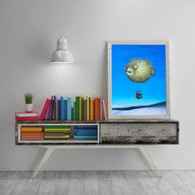 Load image into Gallery viewer, Iteration 48: Pufferfish Hot Air Balloon Ride over White Sands