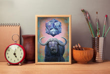 Load image into Gallery viewer, Iteration 82: Cape Buffalo in Water /Rigid Path of Wisdom