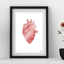 Load image into Gallery viewer, Tessellated Heart Foil Print - Point 506