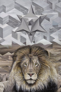 Iteration 107: Lion Canvas