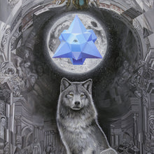Load image into Gallery viewer, wolf painting, moon painting
