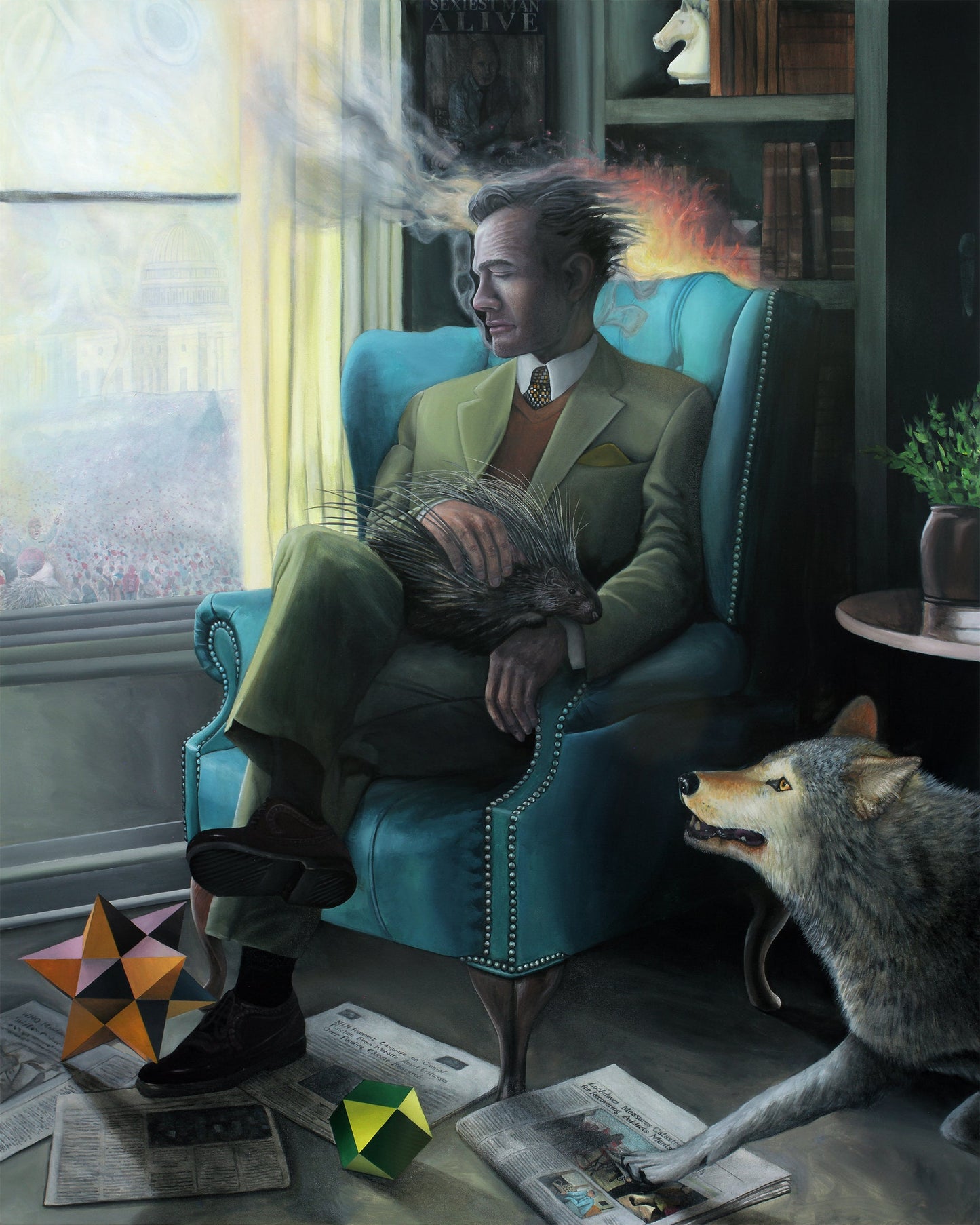 2021 painting of history jan 6 riot, covid vaccine, gain of function, trump supporters, dr fauci