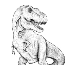 Load image into Gallery viewer, T-Rex, Tyrannosaurus, dinosaur, dinosaur drawing, dinosaur art
