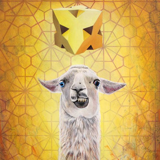 llama painting, llama wall art, llama art, Surreal llama