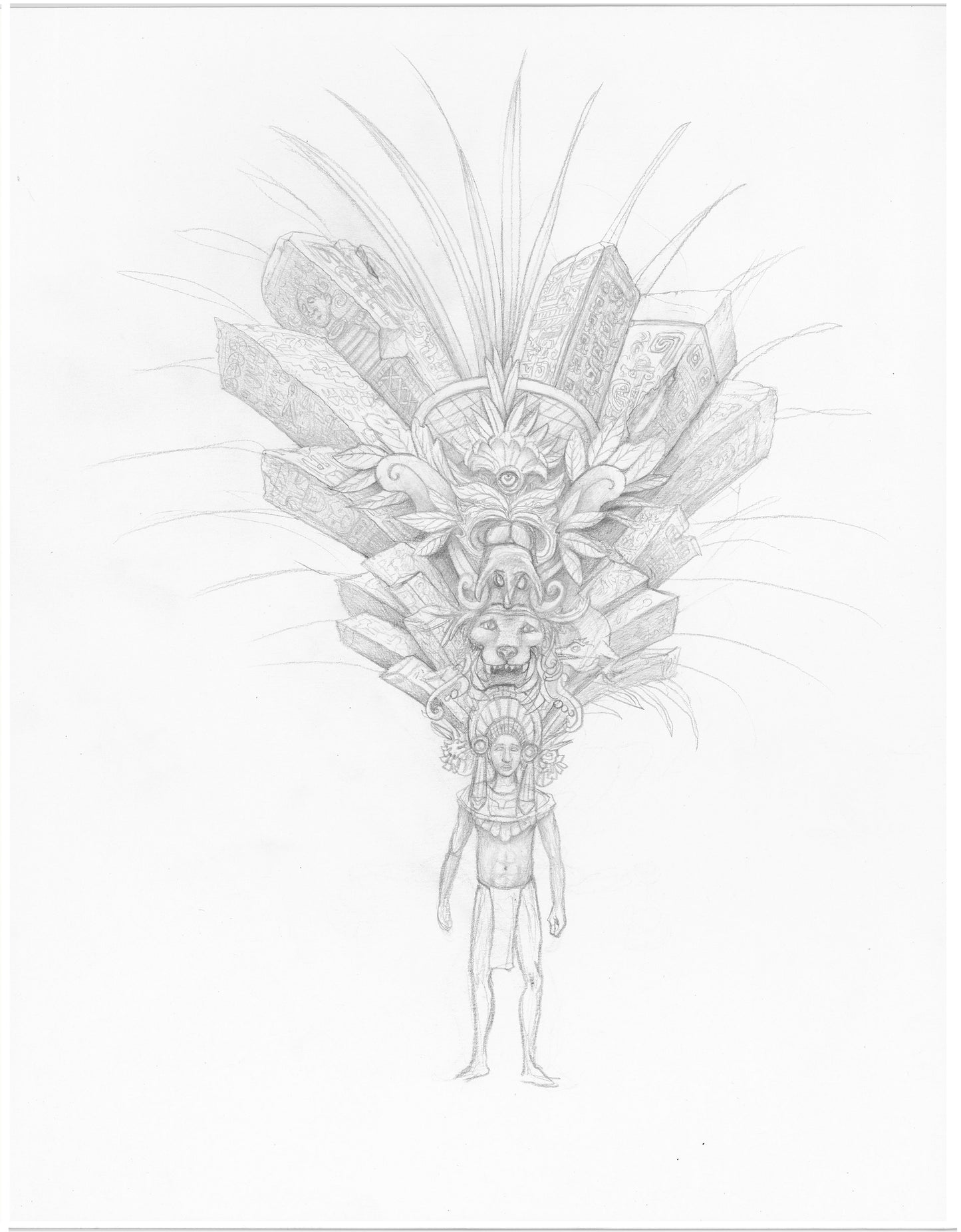 Aztec/Mayan Building Headdress
