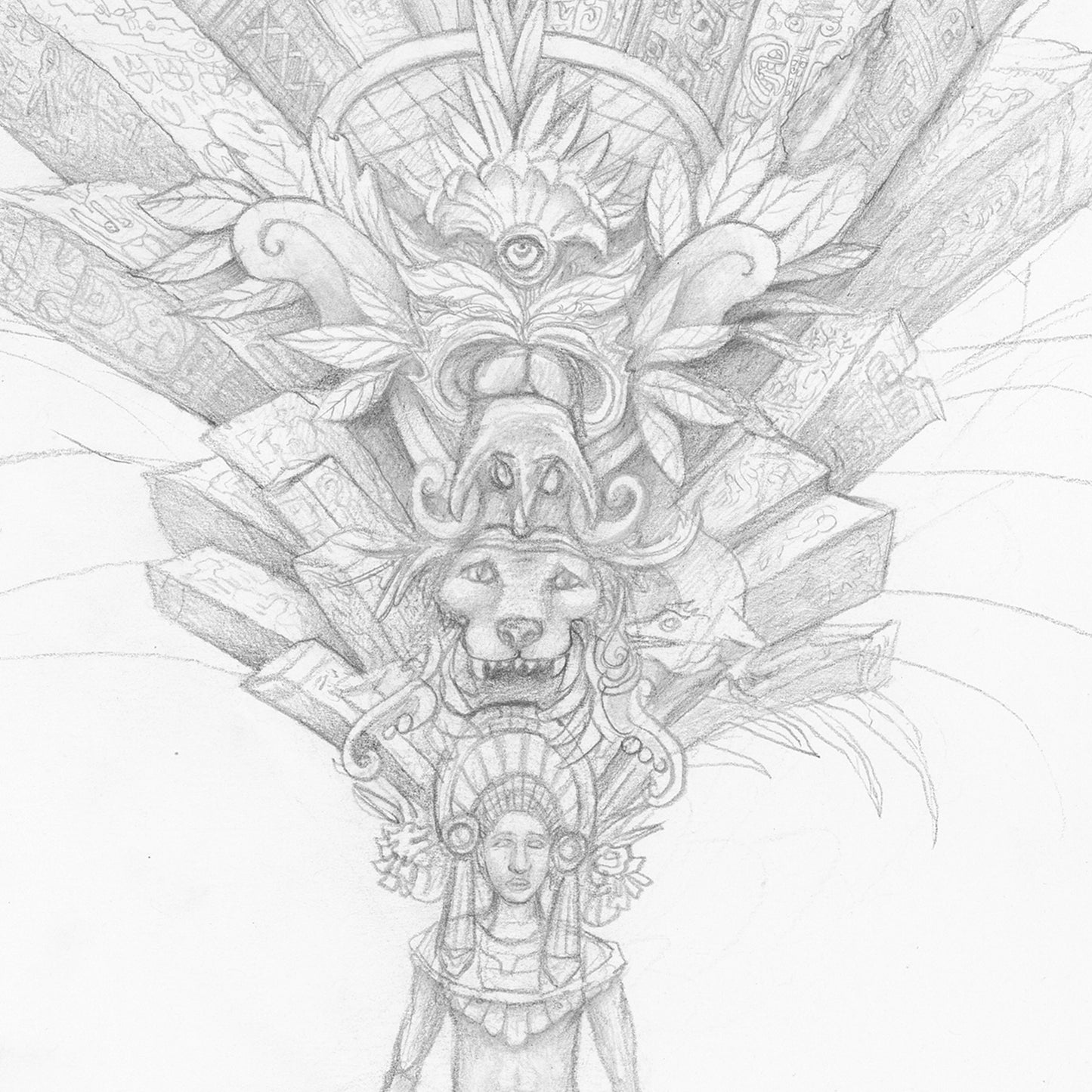 Aztec/Mayan Building Headdress