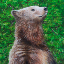 Load image into Gallery viewer, bear painting, bear art, bear wall art
