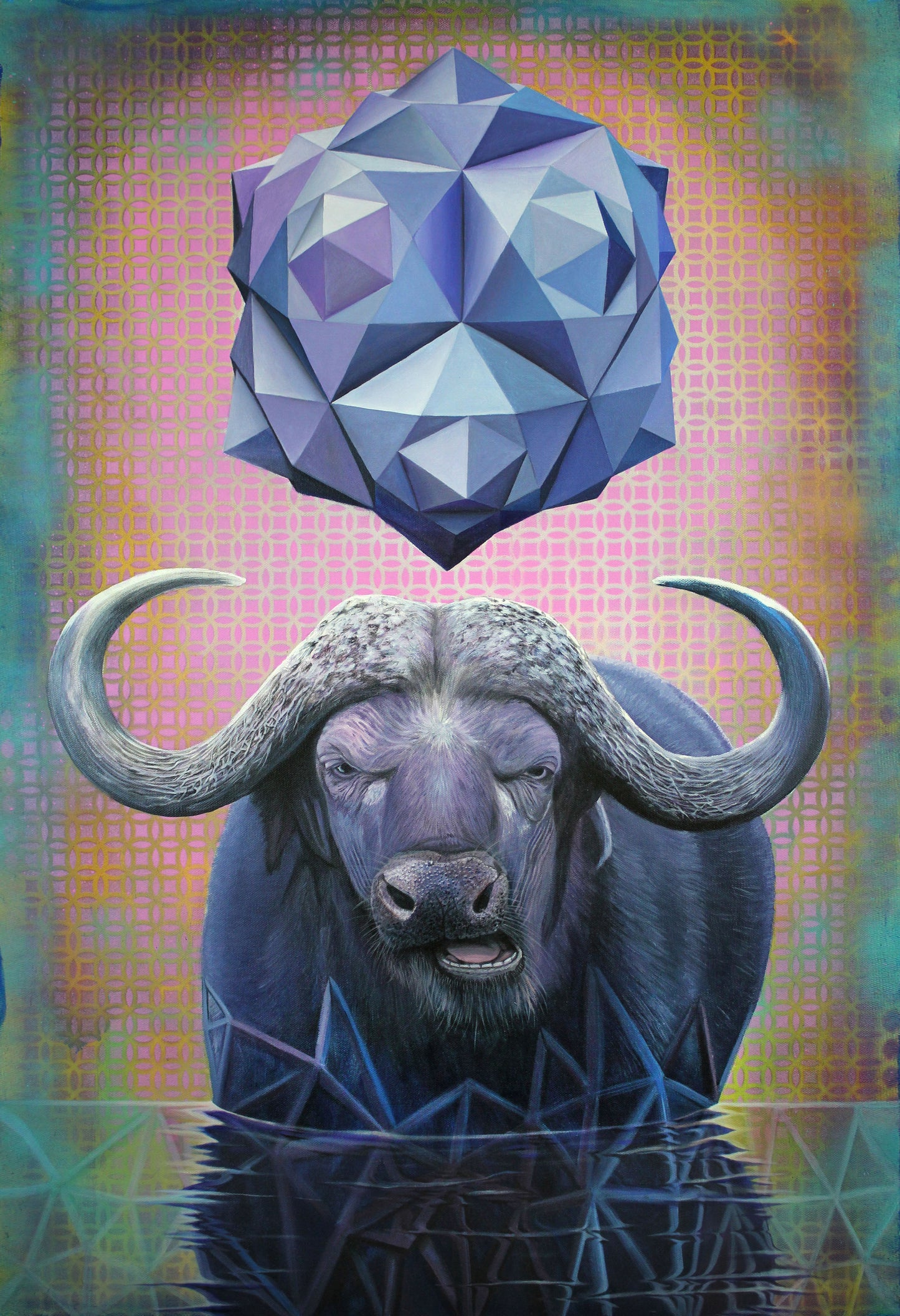 Iteration 82: Cape Buffalo in Water /Rigid Path of Wisdom