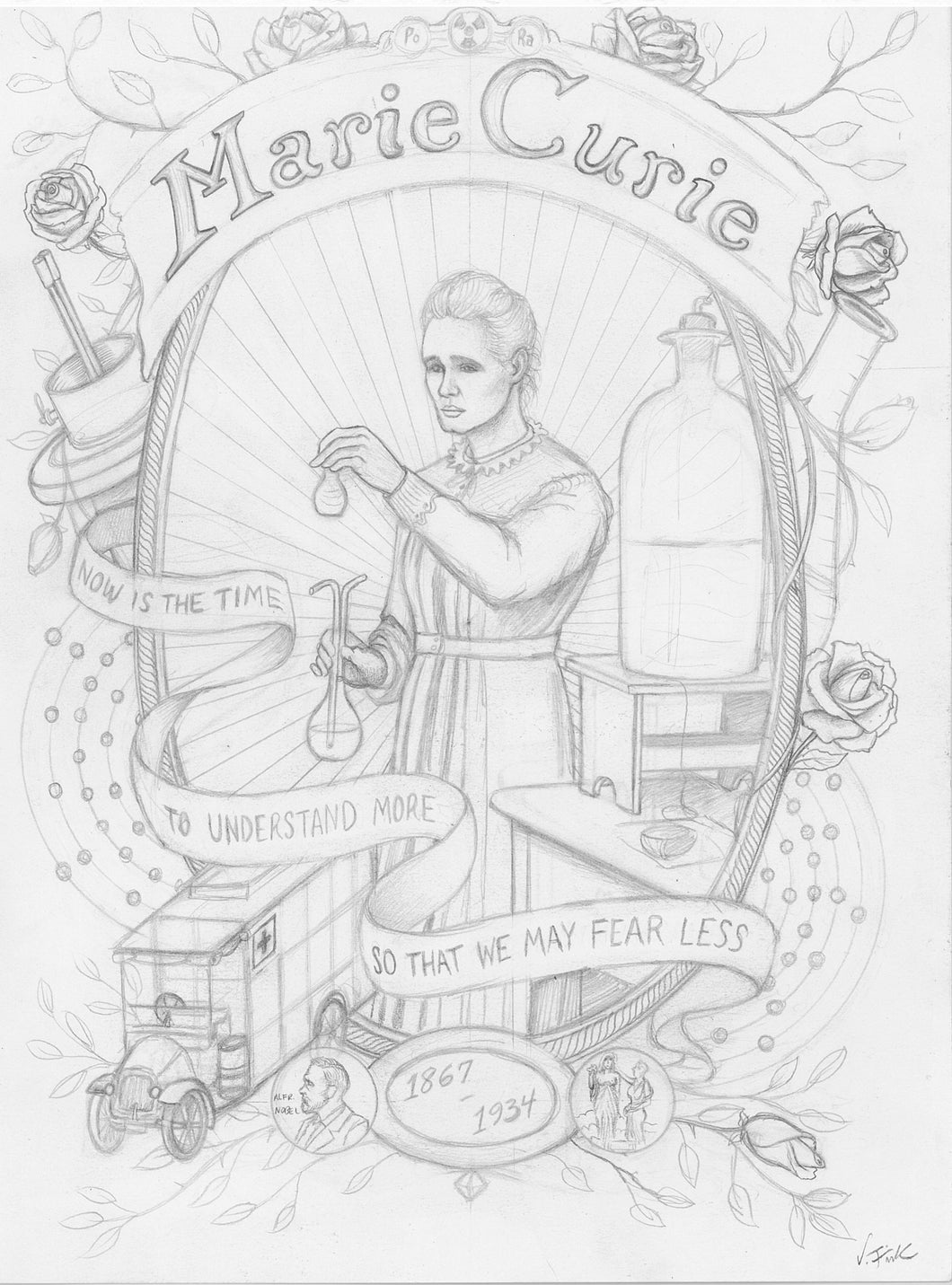 Marie Curie Sketch