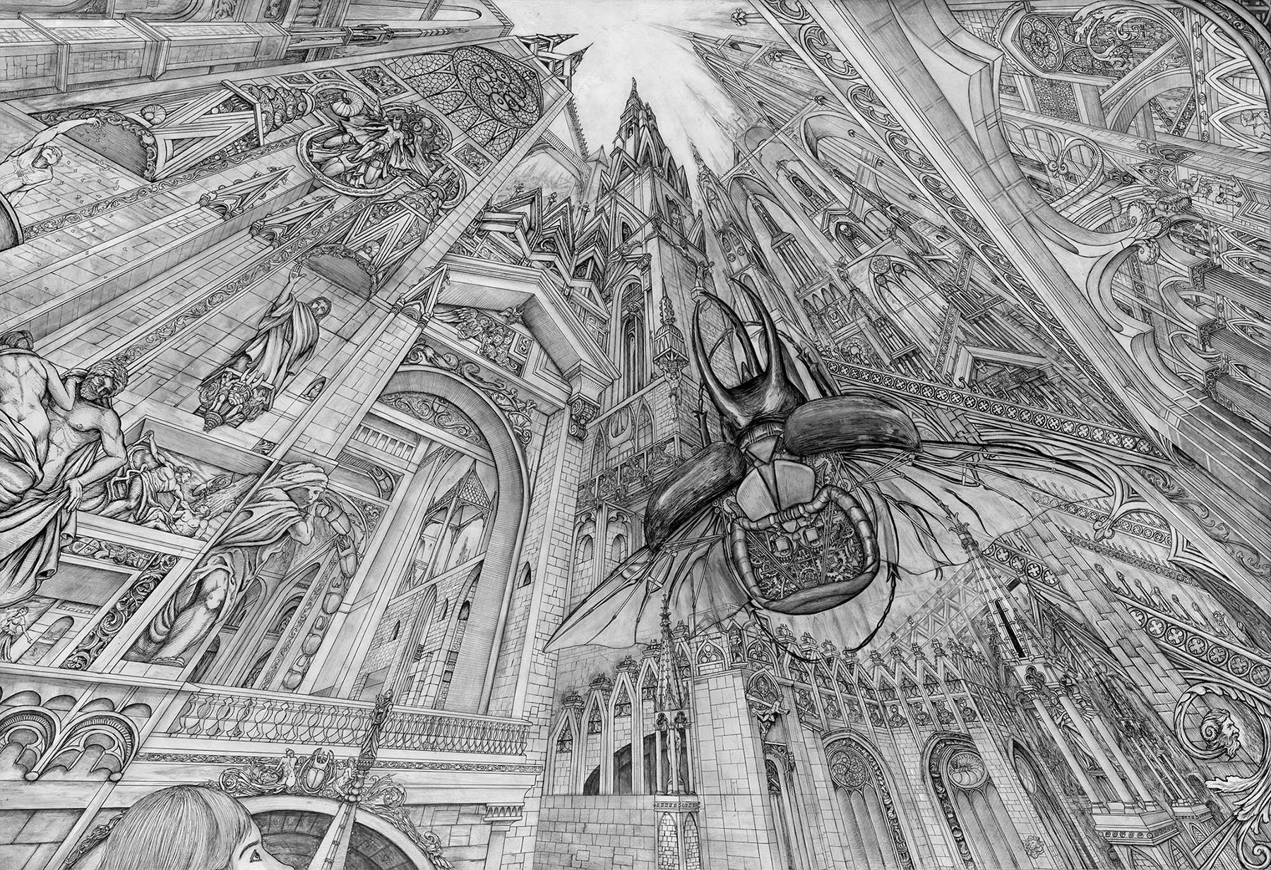 black and white drawing