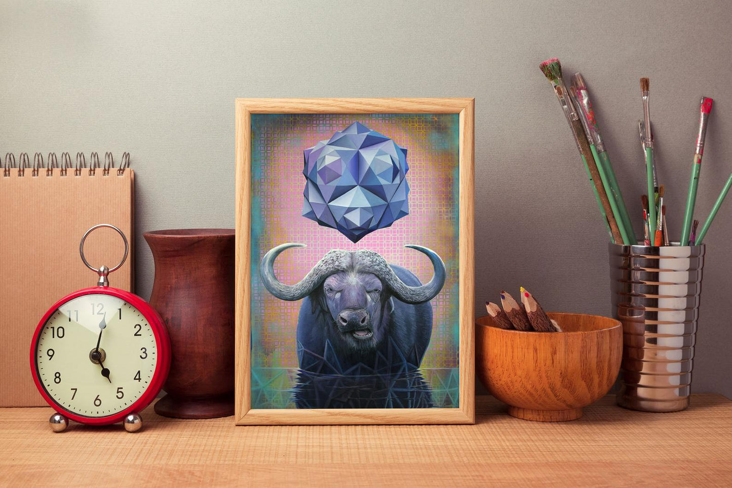 Iteration 82: Cape Buffalo in Water /Rigid Path of Wisdom