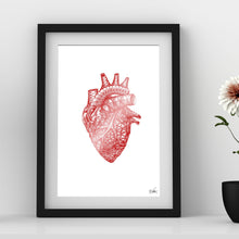 Load image into Gallery viewer, Tessellated Heart Foil Print - Point 506
